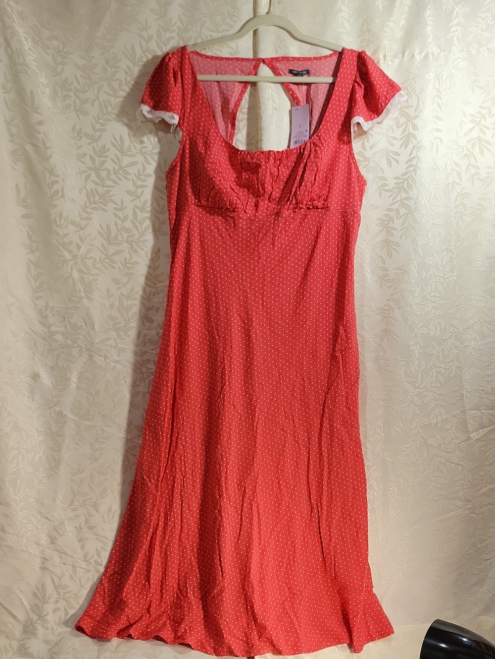 wild fable Coral Red Polka Dot Maxi Dress